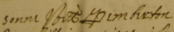 detail of writing of Will with double back cross stroke over the L's